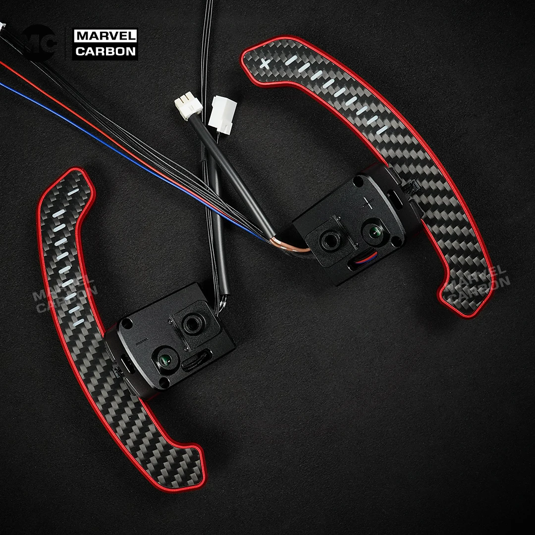

Carbon Fiber LED Magnetic Steering Wheel Paddle Shifters For Infiniti QX50 QX60 Nissan 400Z GTR R35 Various Colors