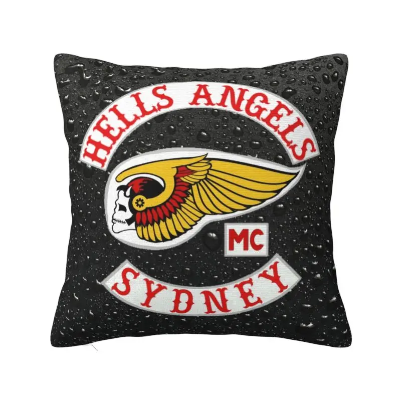 Hells Angels World Logo Modern Throw Pillow Cover Decoracion Salon Case Motorcycle Club Car Cushion