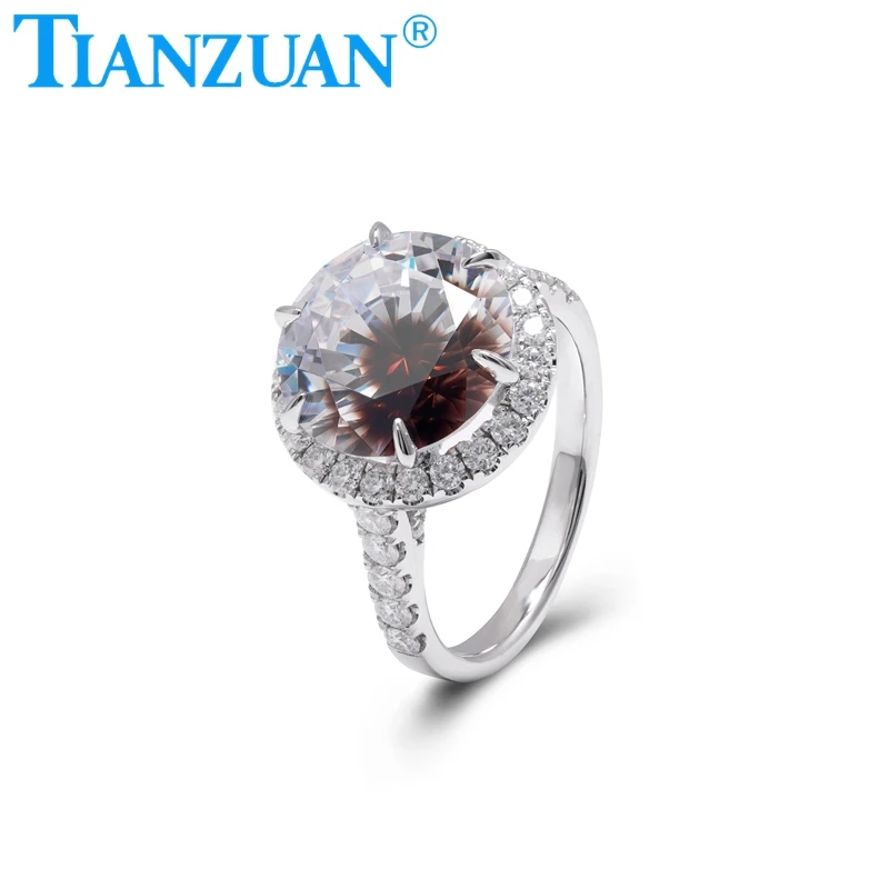 

12mm 925 Silver Rings Eye Shape Blood Zircon Rings Side Stone Moissanite Wedding Party Gifts Fine Jewelry Everyday Accessories