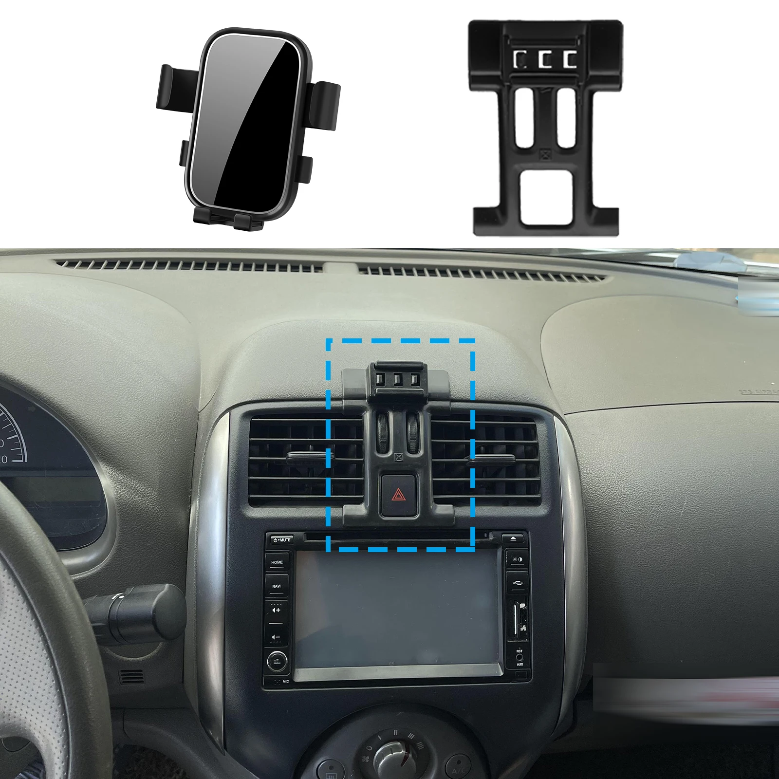 

Car Mobile Phone Holder for Nissan Armrest Versa Sunny N17 2011 2012 2013 Accessories Stand Auto GPS Bracket Navigation