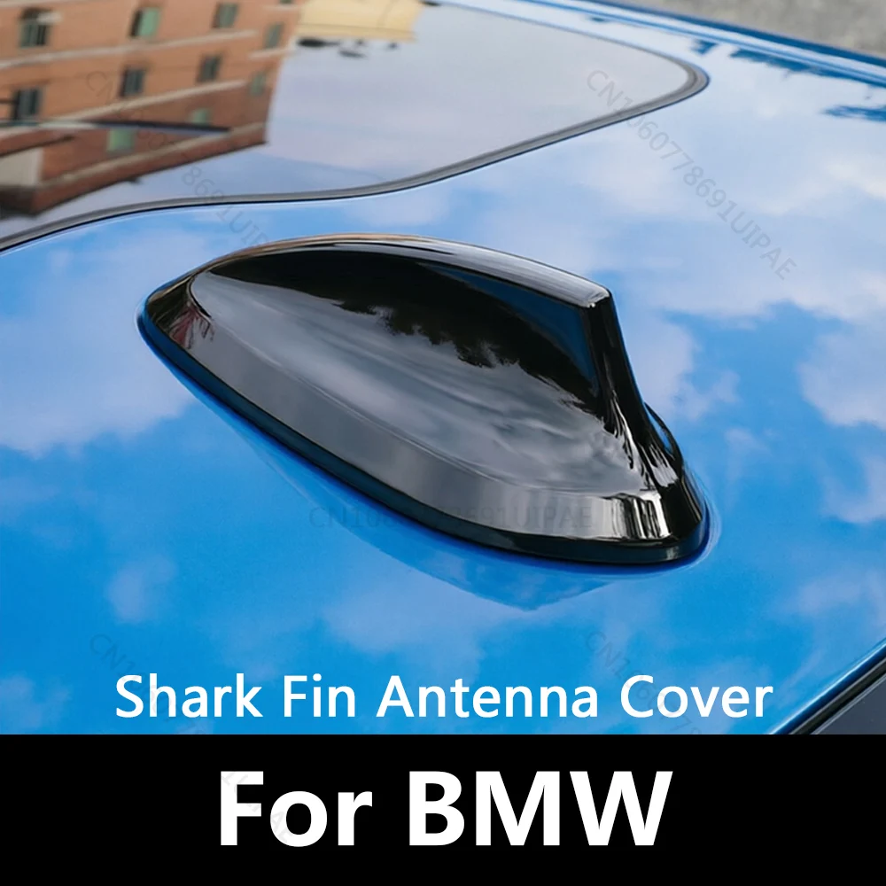 Glossy Black Shark Fin Antenna Cover for BMW X1 X3 X4 X5 X6 X7 I3 I5 I7 M2 M3 M4 1234567 Series Car Styling Accessory
