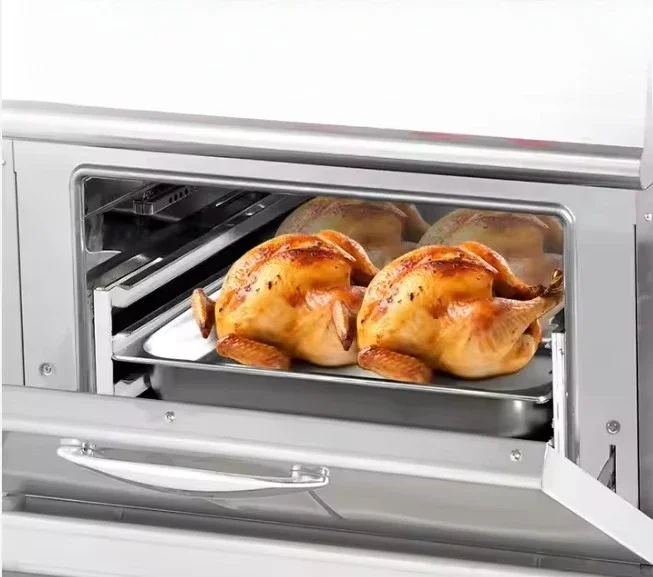 معدات المطبخ التجارية 6 شعلات، فرن من الفولاذ المقاوم للصدأ نطاق طهي الغاز مجموعة التحكم في درجة الحرارة