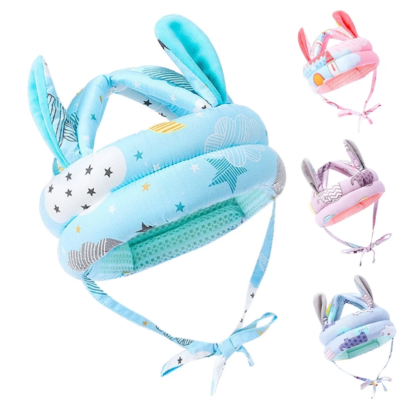 Baby for Head Protector for Crawling Infant Cartoon Bunny Ears Safety Helmet Walking Cushion Pad for Age 6 Months-5 DropShipping