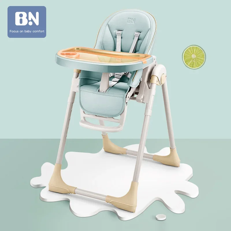 Multifunctional Baby High Feeding Chair Kids Dinner Table Portable Table Foldable Dining Chair Adjustable Height Food Chair