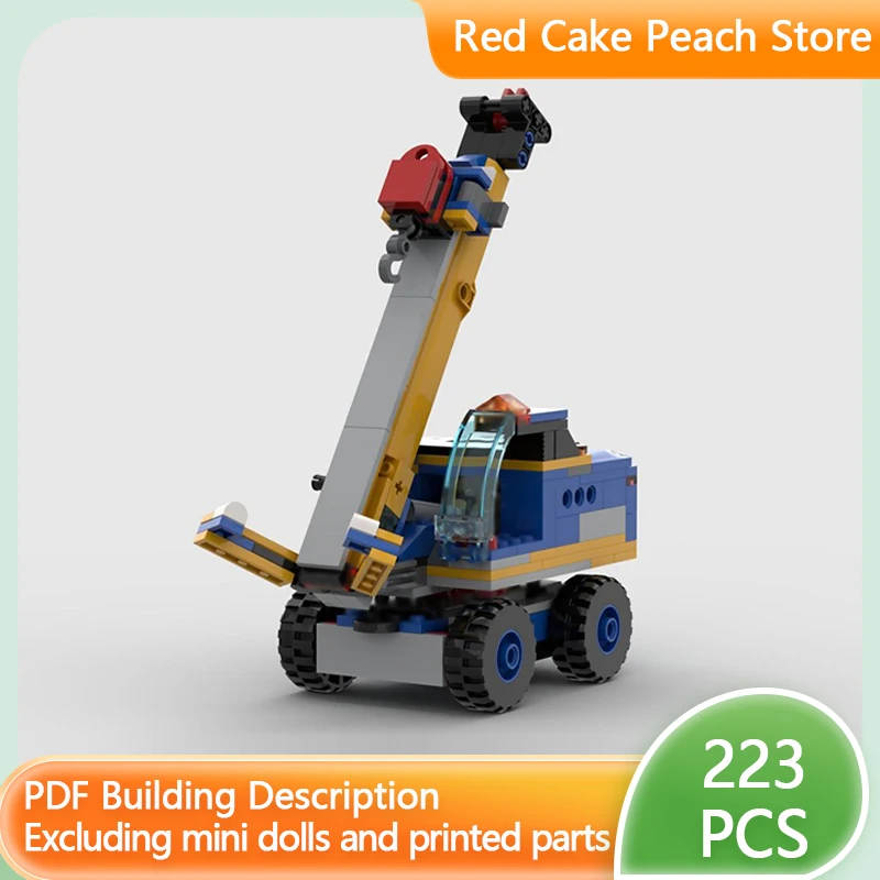 

City Car Model MOC Building Bricks Pile Driver Machinery Car Modular Technology Children Holiday Gifts Assemble Toys Suit