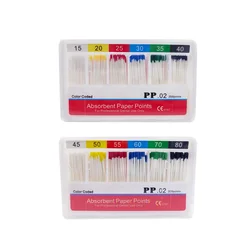 Dental Absorbent Paper Points Taper 02/04/06 Sterile Absorbing Paper Tips Taper Pure Cotton Fiber Paper For Dentistry Materials