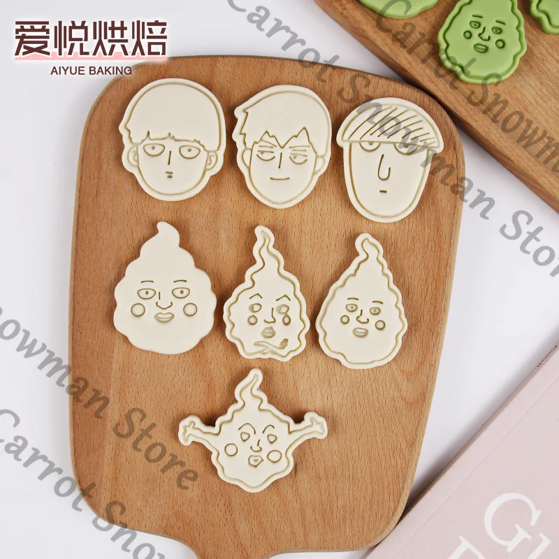 الغوغاء النفسي 100 Mobu Saiko Hyaku الدمل Kageyama Shigeo أنيمي سلسلة كوكي ختم قوالب البسكويت قالب الخبز تأثيري الكرتون هدية