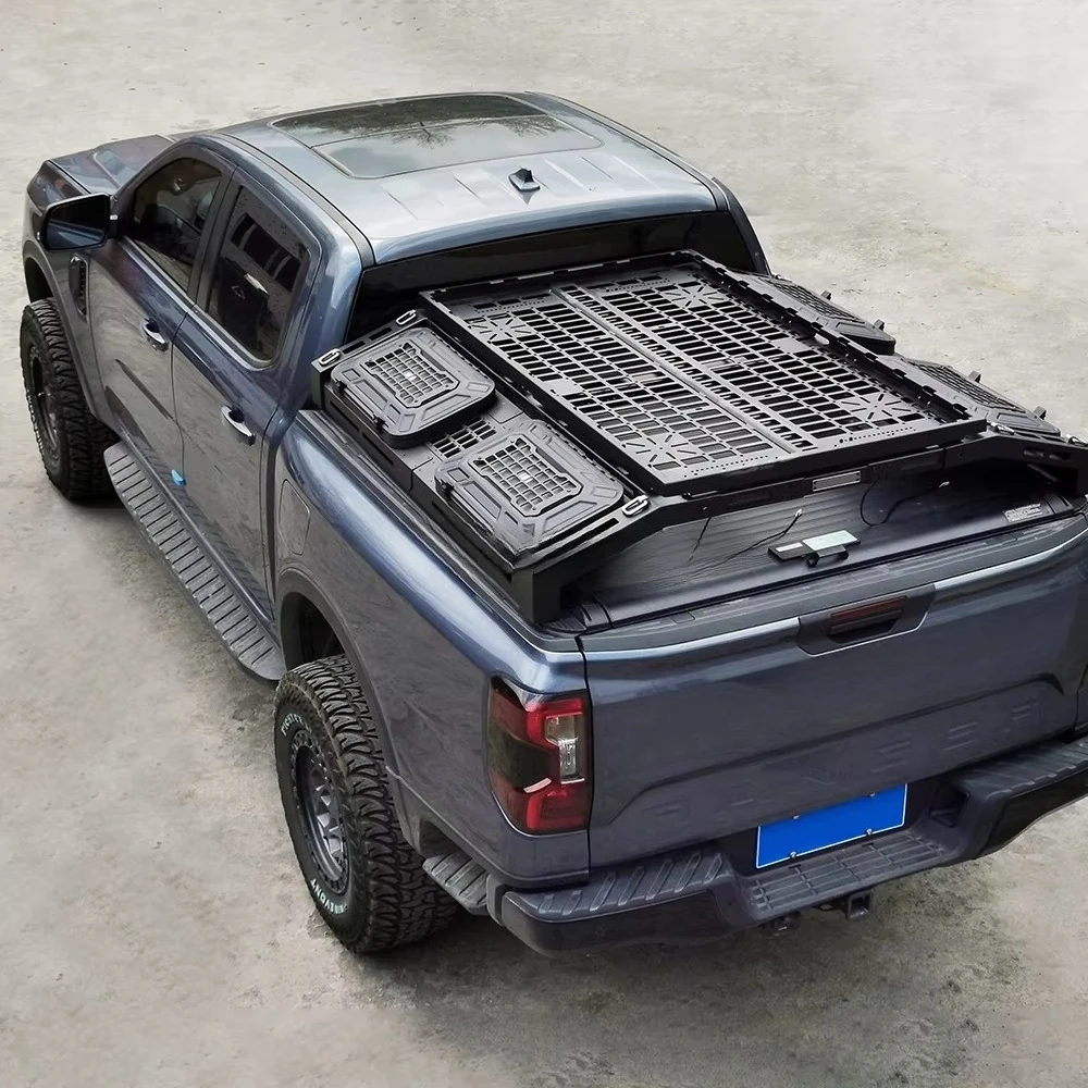 AQTA Telaio a portale multifunzionale Installazione del corpo Letto di raccolta Portapacchi in alluminio per moto Scatola Anti Room Roll Cross Bar Fram