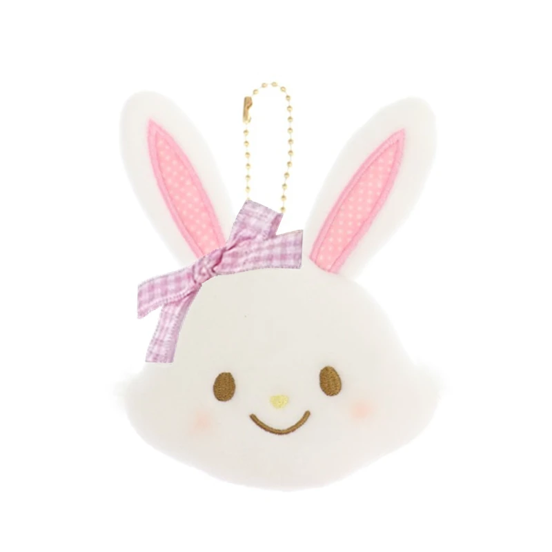 Wish Me Mell Bunny Plush Keychain Cute Tape Measure Rule Kawaii Bag Keychains Key Ring