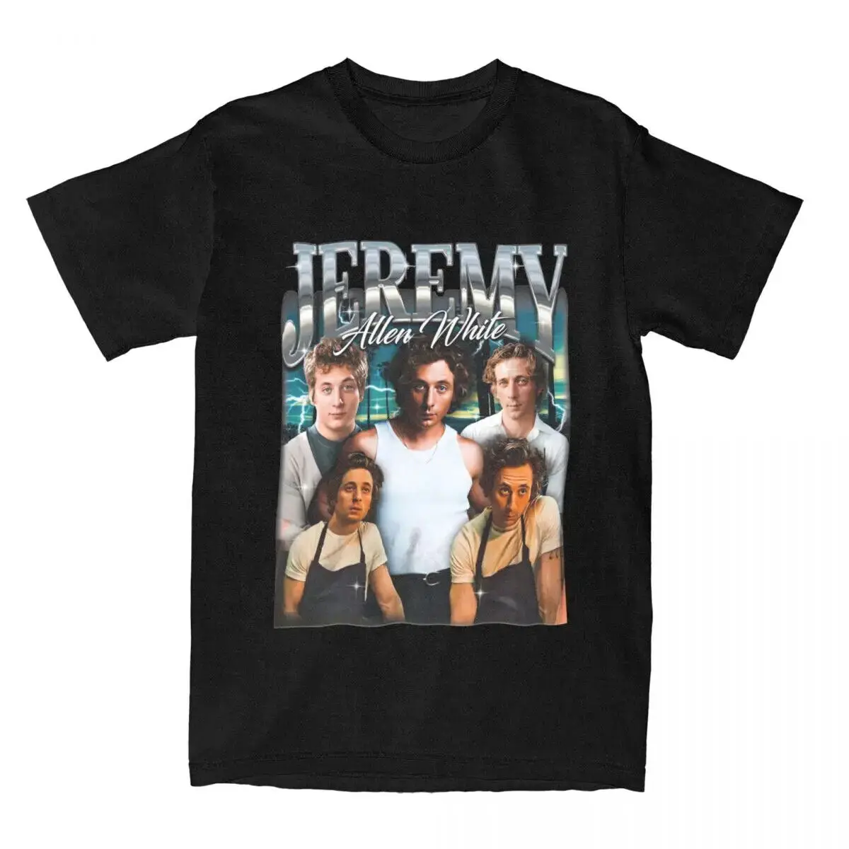 Retro Jeremy Allen White Actor Merch Shirts Men Women Casual 100% Cotton Graphic