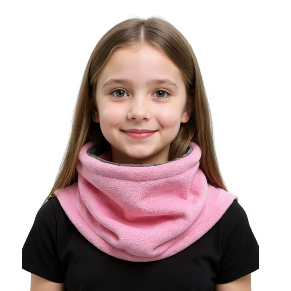 Winter Warm Plush Fleece Girl Scarf,Kids Neck Gaiter for Girls Women Collar Scarf Muffler Above 8Y Children Scarves for Girls