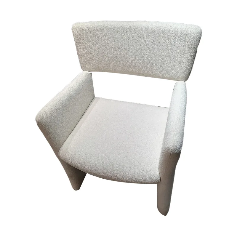 

Solid wood restaurant model room negotiation chair white meeting sofa chair