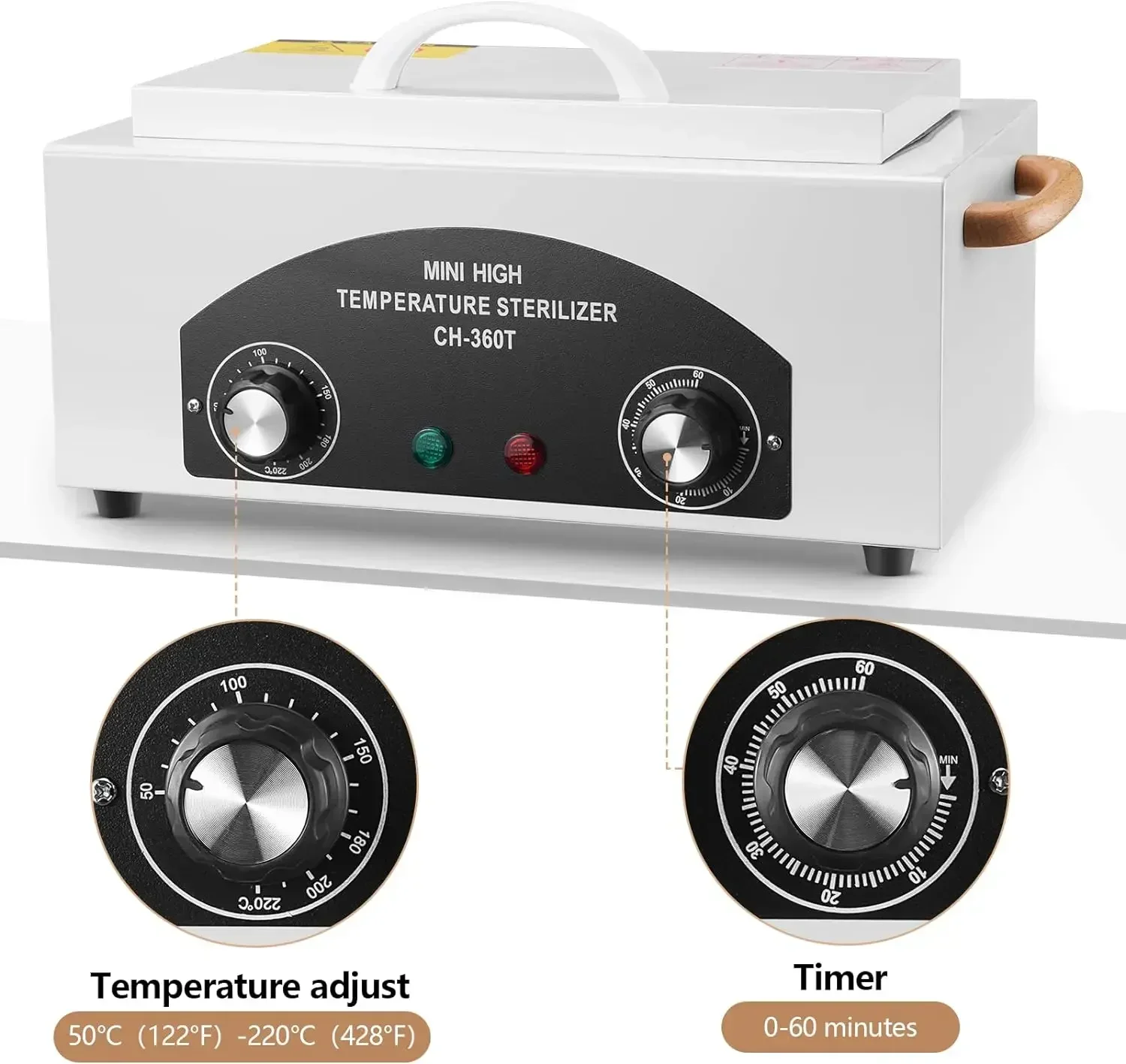 Electric High Temperature Disinfection Box Dry Heat Sterilizer For Manicure Dental Treatment Beauty Salon Nail Tools Equipment
