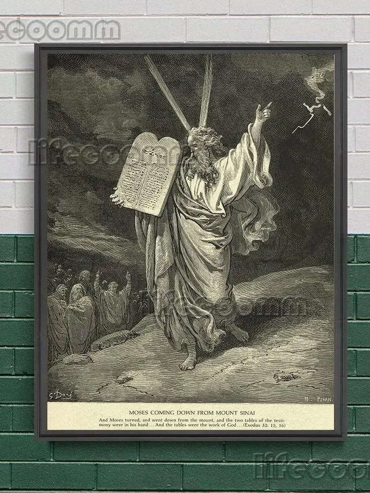 French Religious Jewish Christian Biblical Bible Vintage Wall Art - The Temptation of Jesus Christian Bible Fine Art Poster