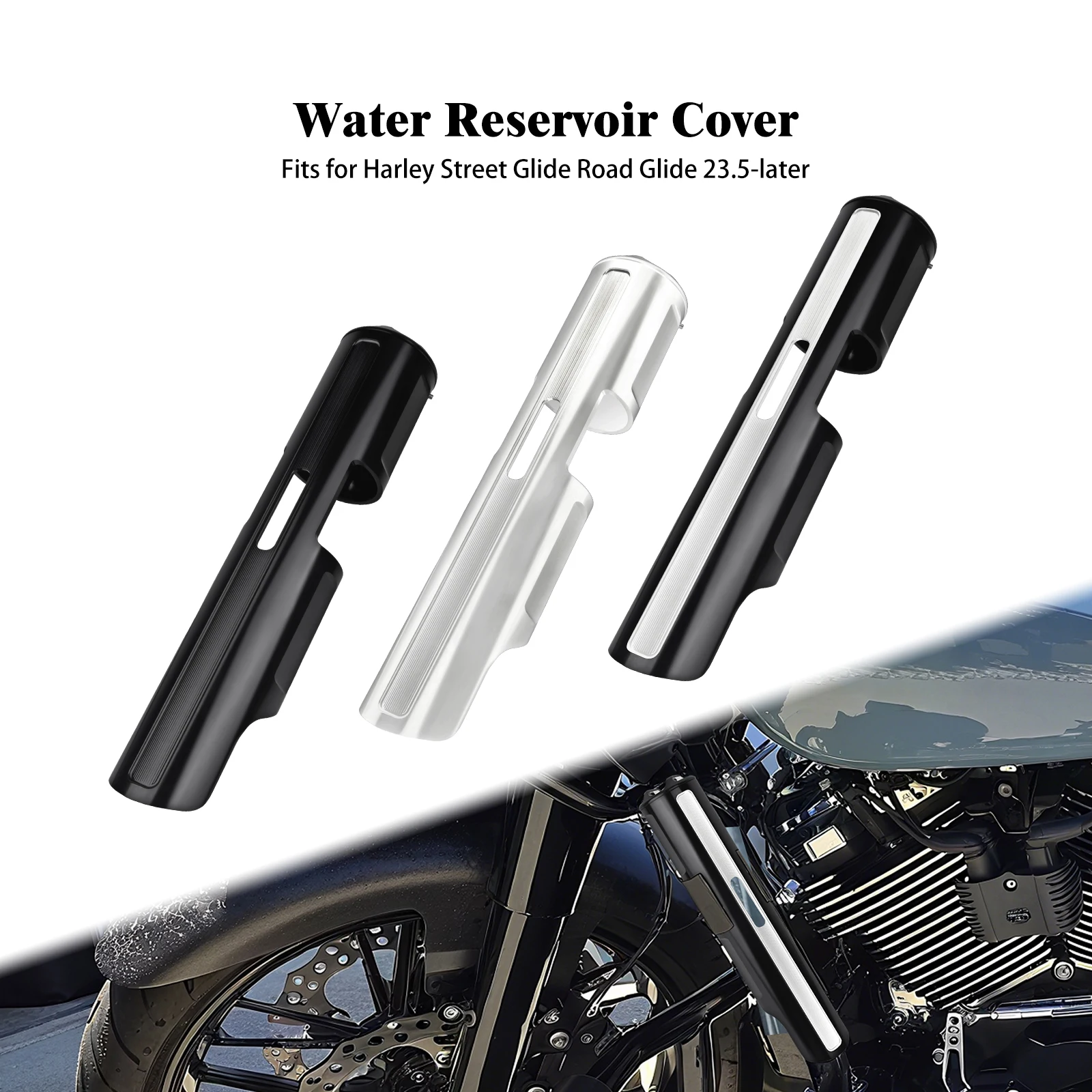 

Motorcycle Water Reservoir Cover For Harley Touring Street Road Glide FLHX FLTRX 2024-25 FLTRXSE CVO 2023.5 Radiator Decorative