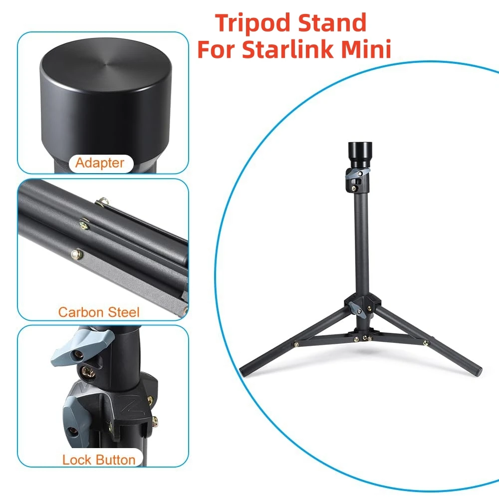 

Tripod Stand For Starlink Mini Adjustable Mount for Starlink Mini Portable Outdoor Mounting Kit For Starlink Mini Dish