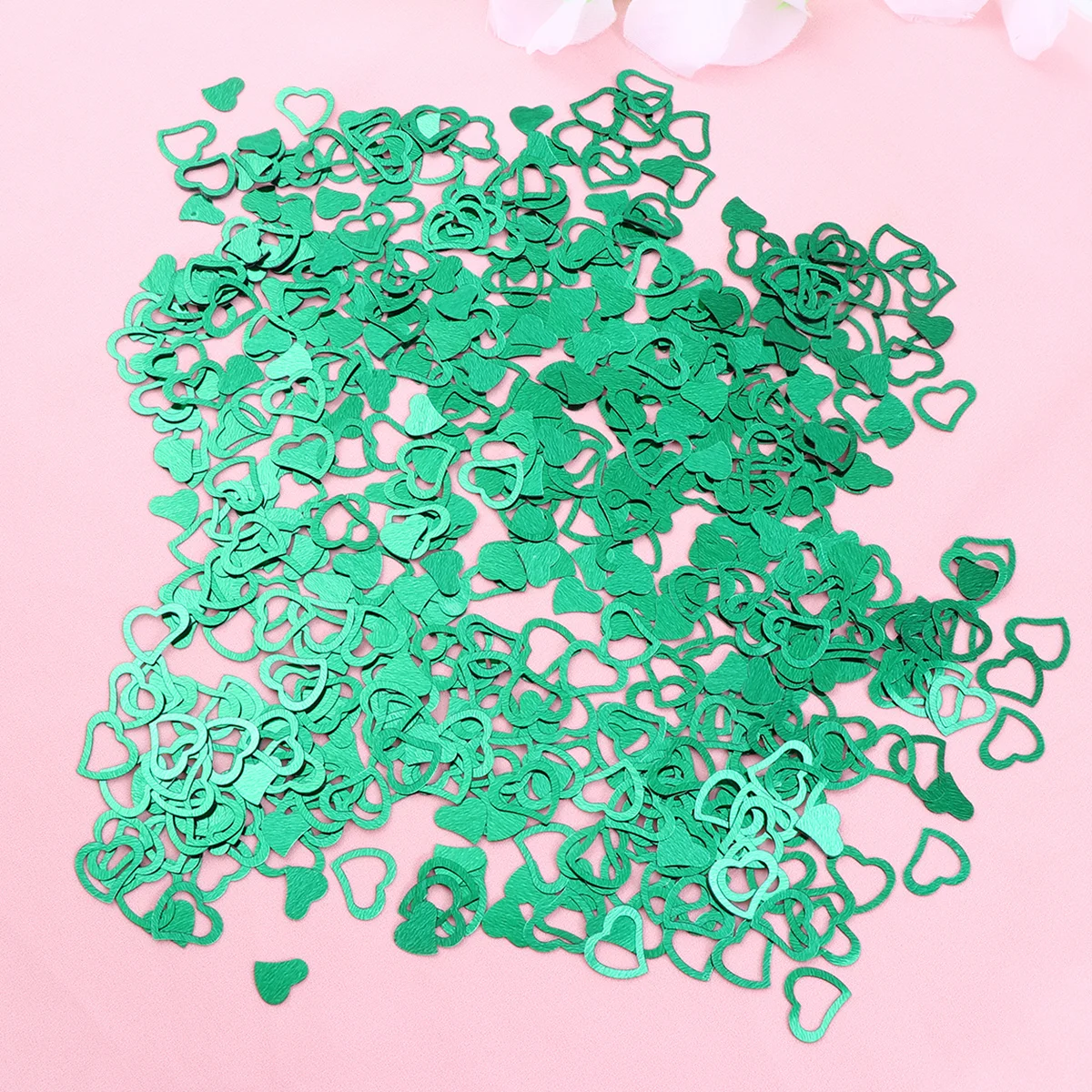 

3000pcs Heart Shape Confetti Green Glitter-Free Table Decor For Wedding Birthday Party Balloon Sprinkle Confetti Decoration