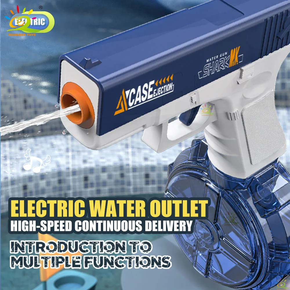 Pistola de água elétrica ligada brinquedo verão ao ar livre à beira-mar praia apaixonado tiro batalha brinquedo adulto crianças brinquedo