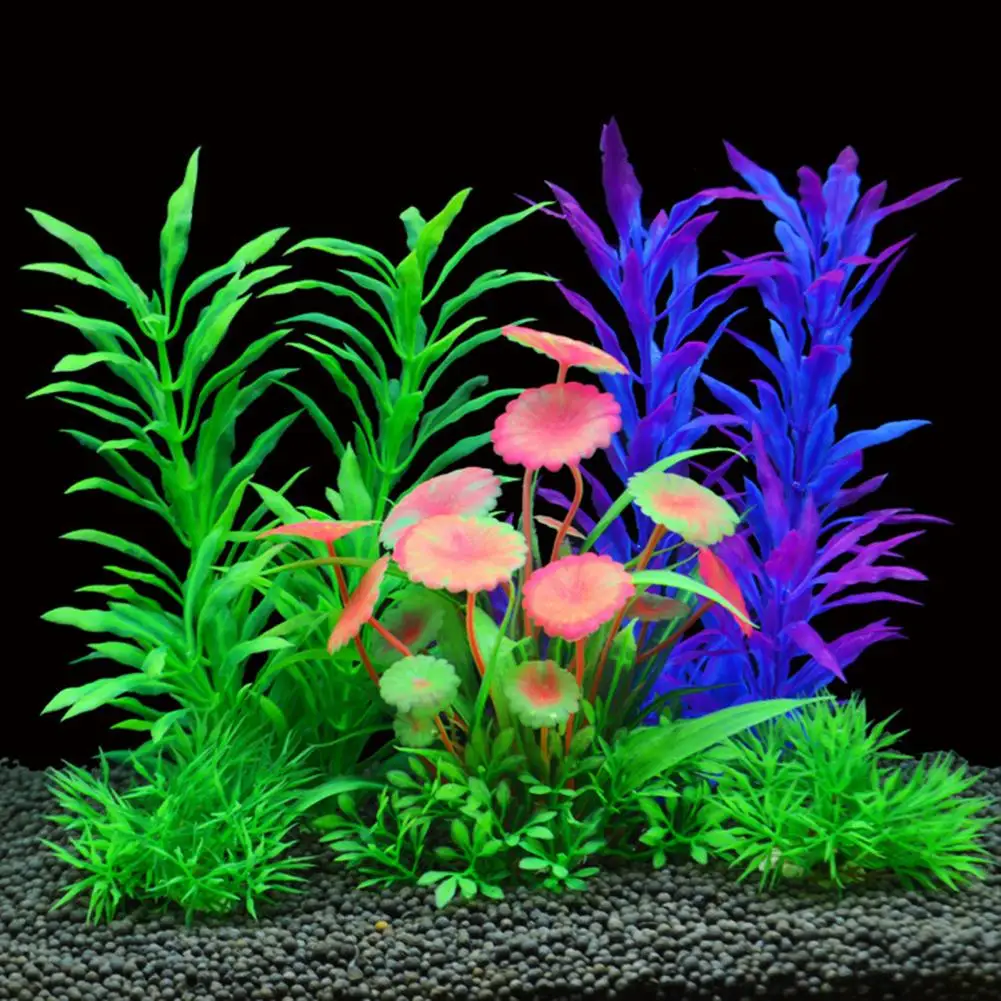 Plantes artificielles incl, simulation, enge hydroponique en plastique, décor d'aquarium vibrant, pour aquariums de reptiles