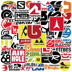 50pcs Cool Cartoon Ski Brand Logo Stickers For Laptop Phone Luggage Guitar Snowboard Waterproof Graffiti Vinyl Decals