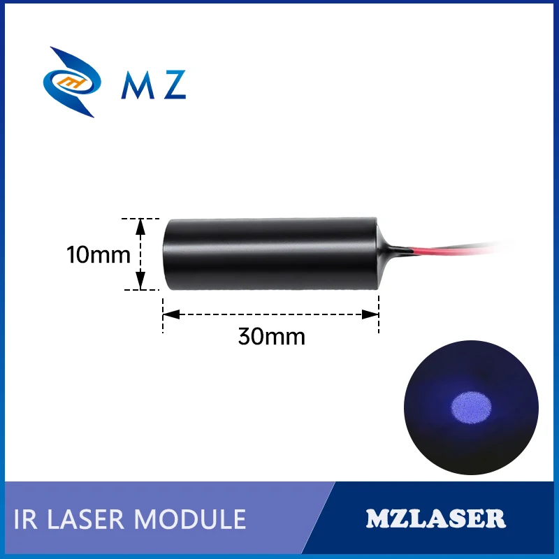 New Compact Infrared Dot Laser Diode Module 850nm D10mm 0.5mW 1mW 5mW 10mW 3V High-Accuracy Industrial Grade Spot Laser