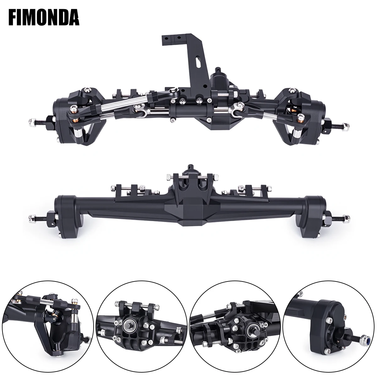 H10 Portal Axle Set - Plastic Front & Rear Complete Axles for Vanquish 1/10 RC Crawler Car Upgrade
