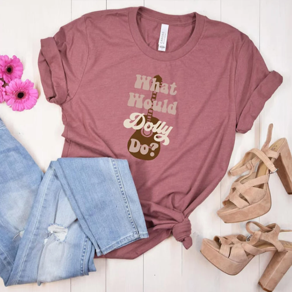Vintage What Would Dolly Do Shirt Country Fan Tee Gift for Her Cowgirl Dolly T-Shirt Nashville Country Music Gift Tennessee Tee