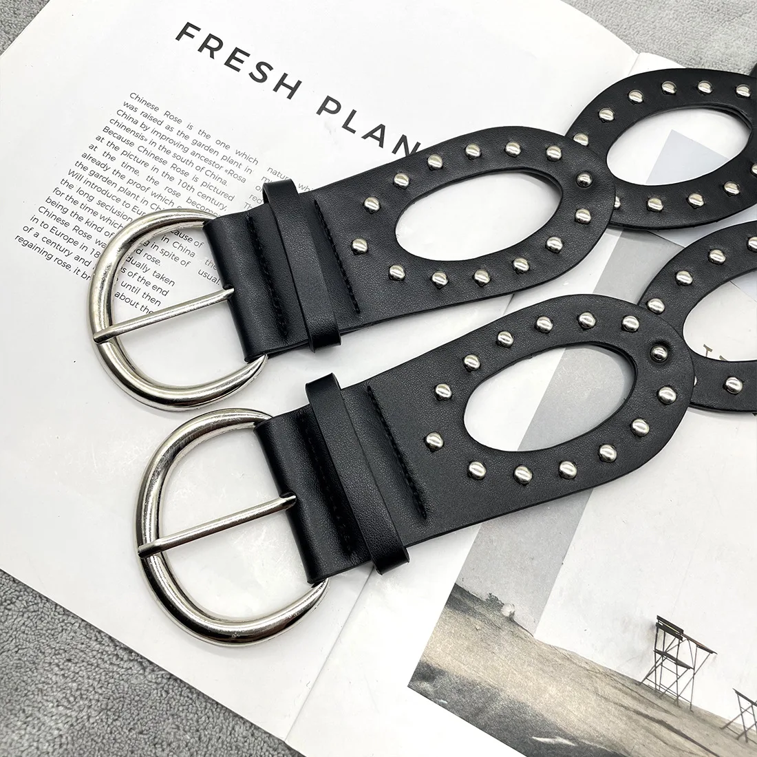 Женский пояс с заклепками, модный корейский стиль, универсальные джинсы, декоративный кожаный ремень, модный аксессуар для похудения