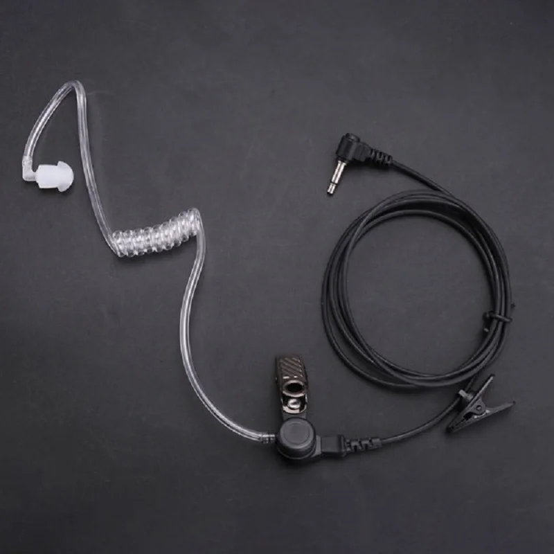 مستقيم الاستماع فقط شفافة مرنة الصوتية أنبوب سماعة 3.5 مللي متر سماعة سماعة أحادية جاك ل لاسلكي