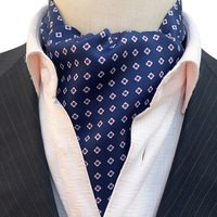2023 Elegant Mens Ascot Necktie Plaid Floral Ties For Man Polyester Jacquard Woven Cravat For Wedding Business Party Accessories