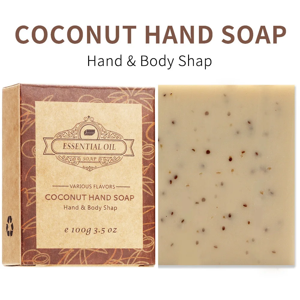 Vegan Natural Bar Soap Dry Skin Handmade Soap With Seaweed scrub Essential Oils Pack of 4 Dry Skin