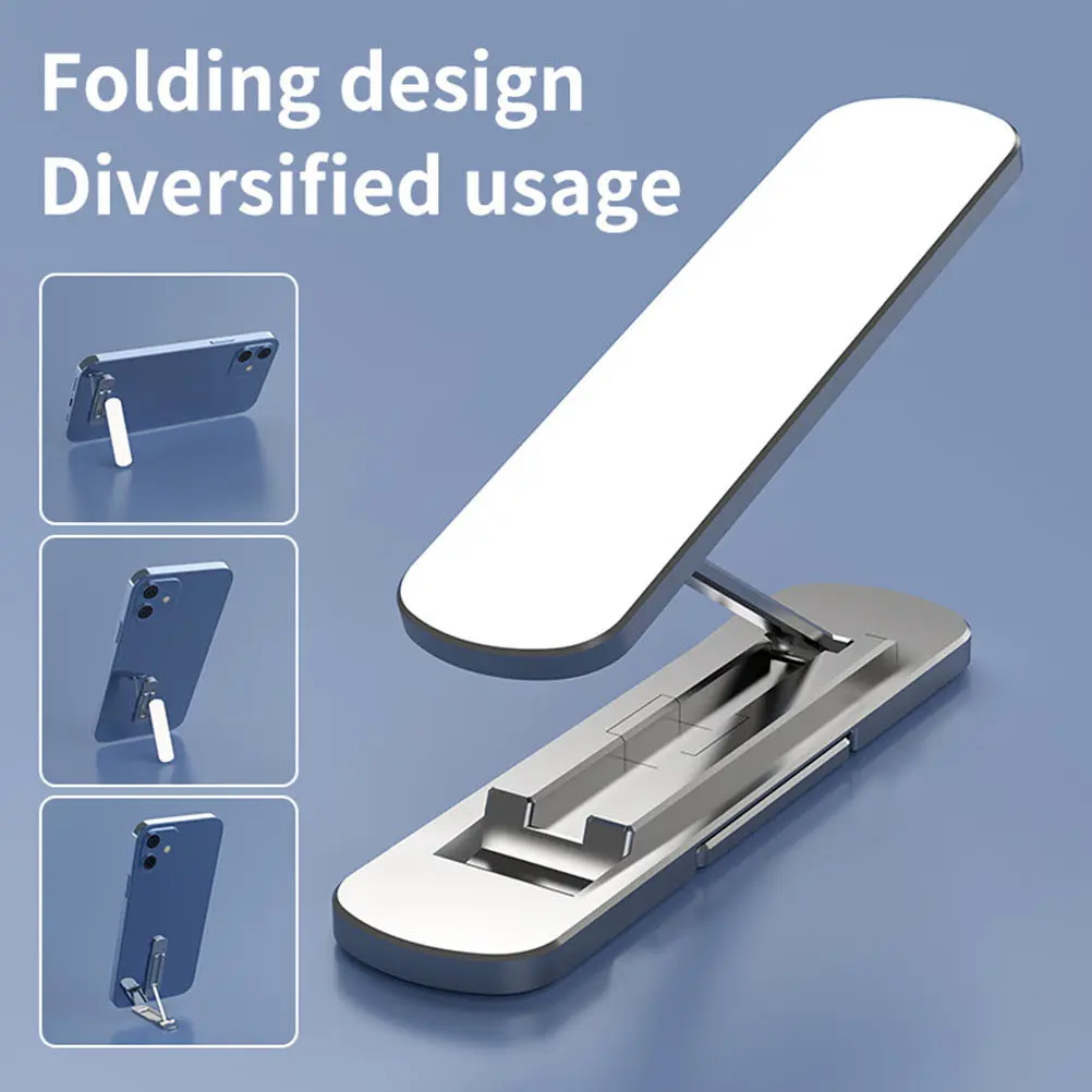 

Invisible Folding Mobile Phone Support 360 Degree Rotation Aluminium Alloy Phone Holder Adjustable Stand for Video Watching