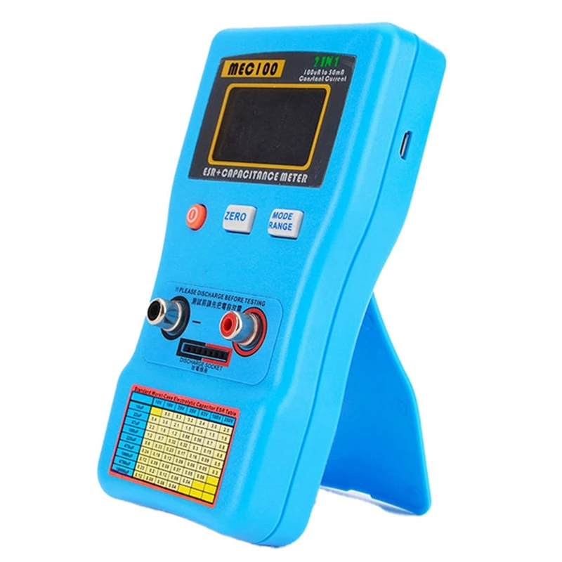 

Plastic Capacitance Meter ESR Low Ohm Capacitance Meter Constant Current ESR Capacotance Meter 100VA To 50MA