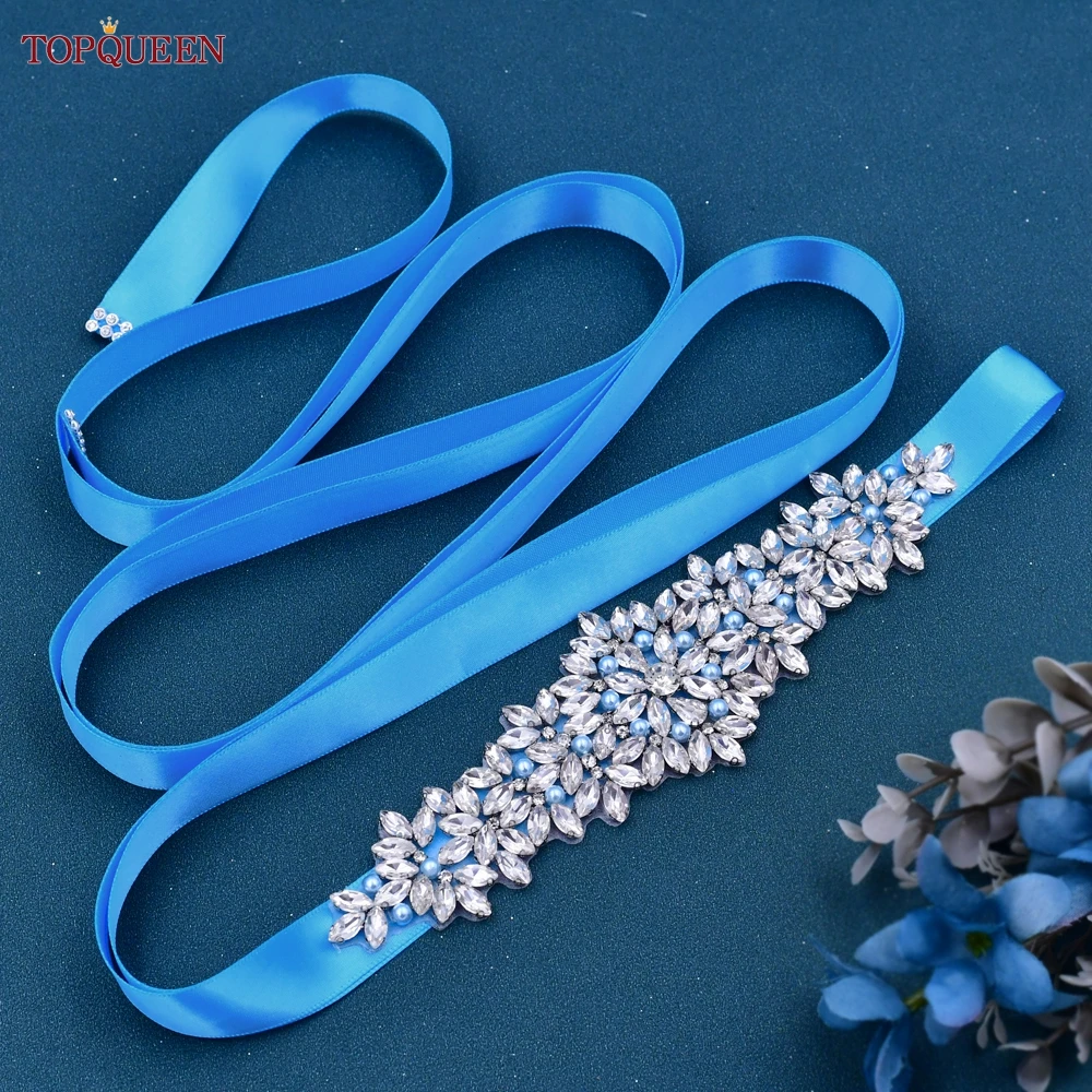 

TOPQUEEN S121 Luxury Bridal Sashes For Wedding Dress Pearl Beaded Bridesmaid Sash Women'S Accessories Flower Girl Waistband