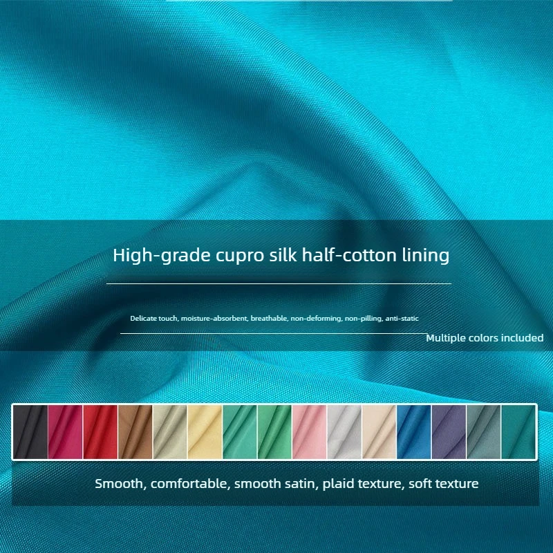 

Мягкая подкладочная ткань в метрах для пошива одежды, костюмов, платьев, юбок, пальто, сумок, рубашек, для рукоделия, дышащая, однотонная, черная