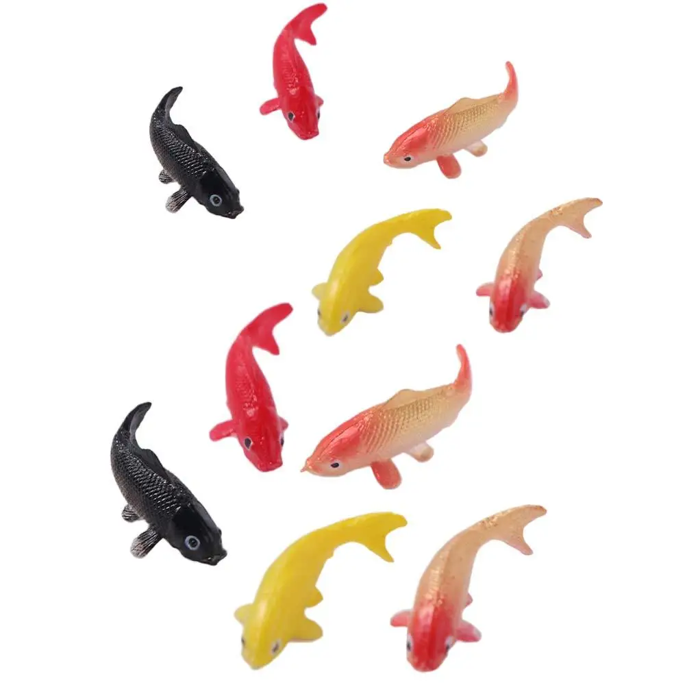 

5Pcs PVC Mini Goldfishes Models Modeling Exquisite Fish Tank Mini Scene Ornament Soft Crystal 3D Mini Fish Modeling Filler
