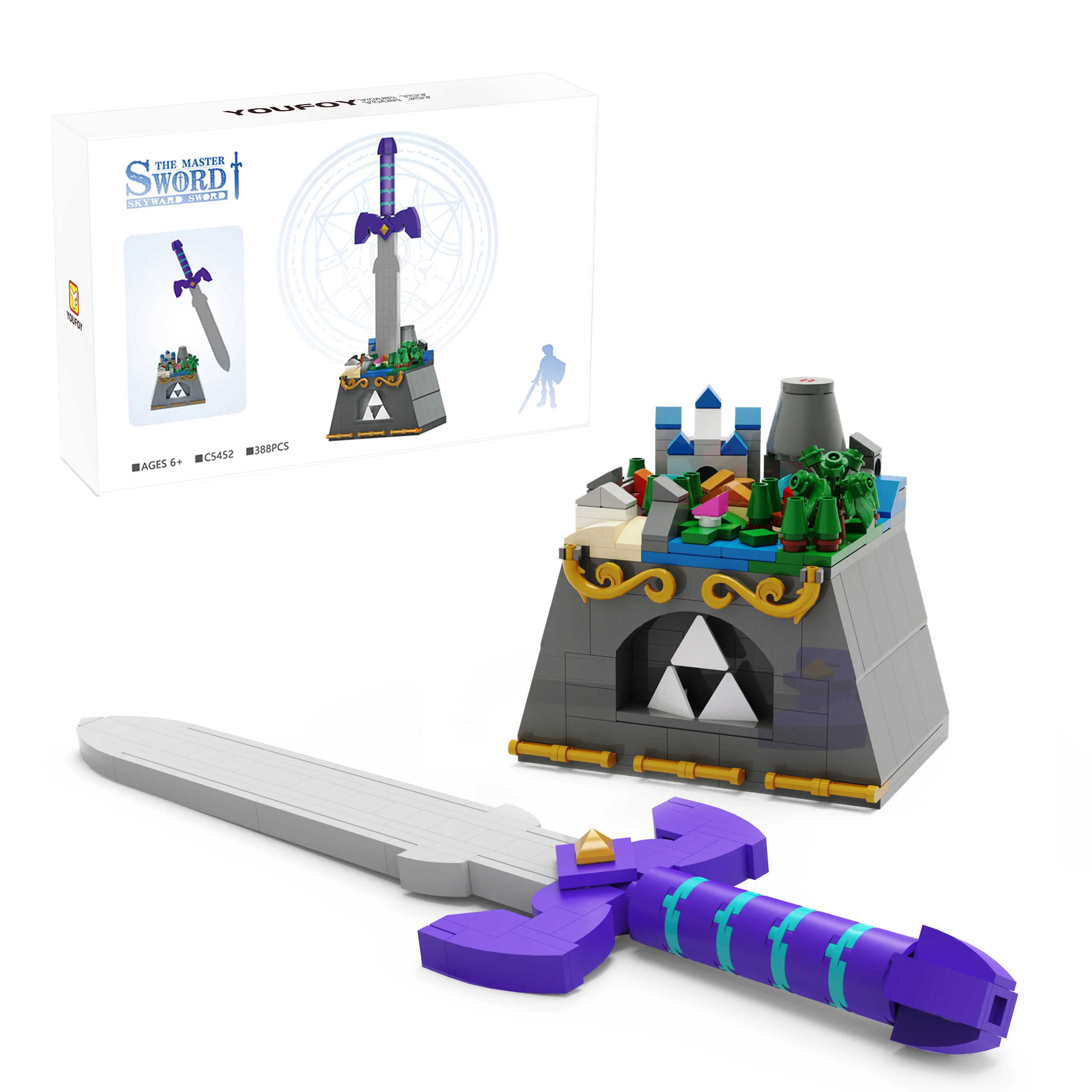 

BuildMoc Breath Of The Wild The Master Sword Building Blocks Set For Zeldaed Hyrule Castle BOTW Arms Bricks Toys Children Gifts