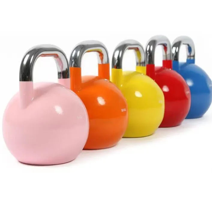 

Профессиональная тренировочная гиря 2026 года, цельностальная конструкция, матовое черное порошковое покрытие