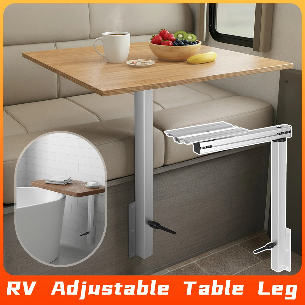 

Removable RV Table Leg Accessories Table Top Adjustable Aluminum Alloy RV Adjustable Table Leg 360° Table Leg Bracket for Yachts