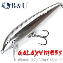 B&U Sinking Minnow Wobblers Fishing Lures Trout Lure and Hard Bait Jerkbait for Perch Fishing Tackle fishing bait 85mm 13.7g