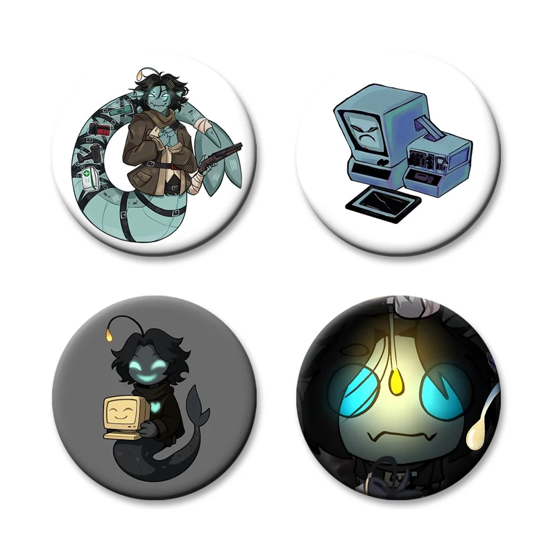 Sebastian Solace Button Pins Funny Cute Cartoon Badge 32/44/50/58mm Round Creative Brooches for Backpack Accessorie Jewelry Gift