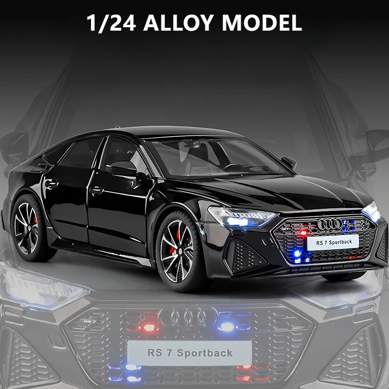 

1:24 RS7 Sportback спортивный автомобиль из сплава, литая под давлением модель автомобиля, игрушки со звуком и светом, игрушки с откатным механизмом для детей, подарок