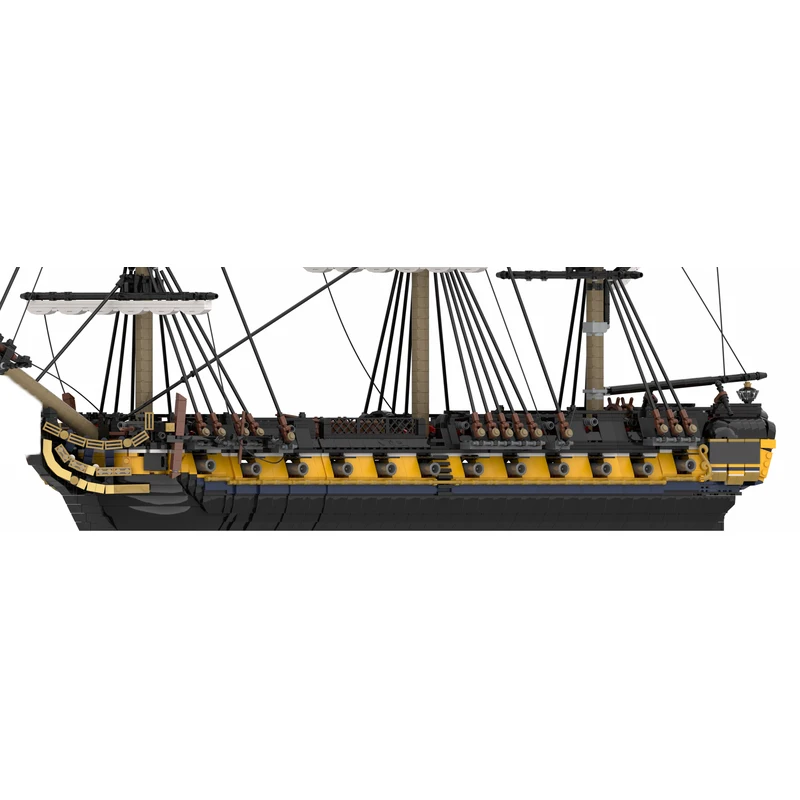 6028 pièces Briques de construction HMS Romulus MOC, Blocs modulaires personnalisables, Conception créative, Jouet éducatif DIY pour garçons, Cadeau d'anniversaire