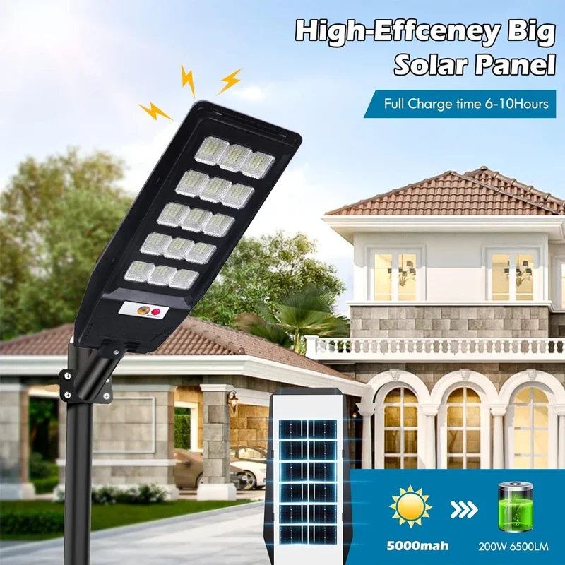 

Solar Street Lights Outdoor Solar Lamp With 3 Light Modes Waterproof Motion Sensor Security Lighting for Garden Patio Path Yard