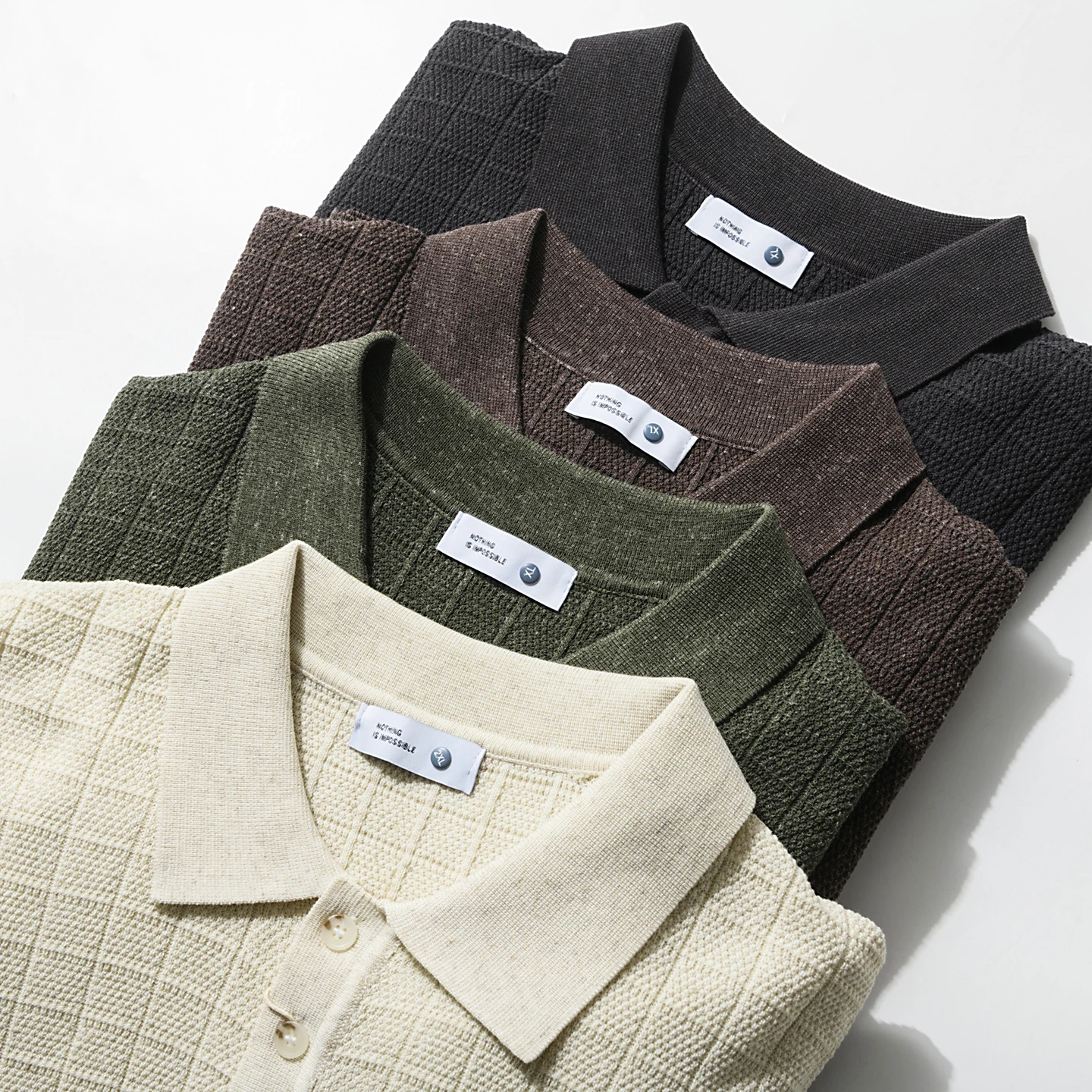Retro Texture Linen Blend Knitted Short Sleeve  Shirt for Men Summer Lightweight Luxury Casual Style Standard Fit