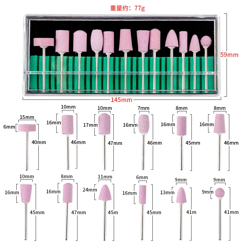 

Suit Nail Art Drill Bits and Sanding Bands for Nail Drill Replacement Set Nail Electric File Metal Bit Nails Accessories