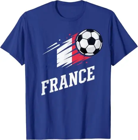 Frankreich Fußball Französisches Fußball-T-Shirt aus Weicher Baumwolle Y2k Fußball-Spieltag Grafik-Bekleidung Frankreich-Team Fans Personalisiertes Trikot-Shirt – Detail 9