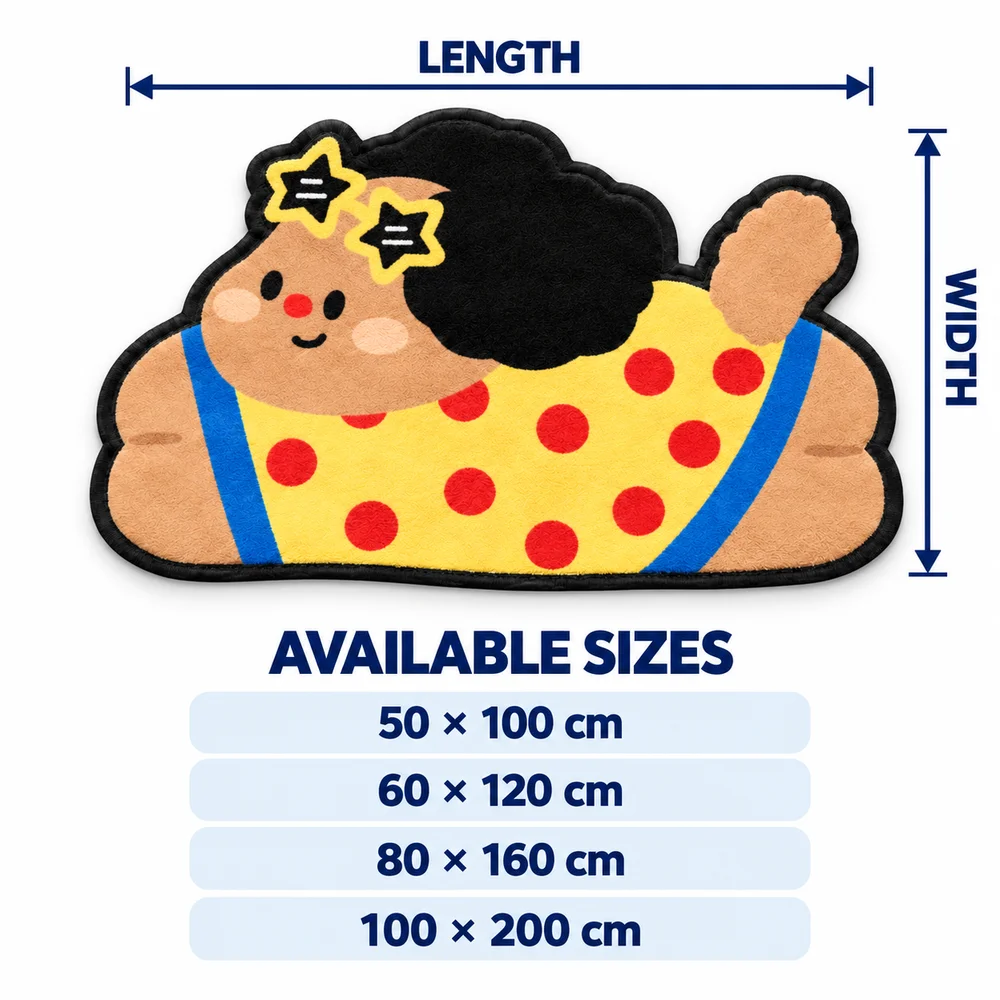 Cute Polka Dot Star Dog Shaped Flannel Rug, Creative Animal Irregular Area Floor Mat for Bedroom Living Room Home Decor Gift