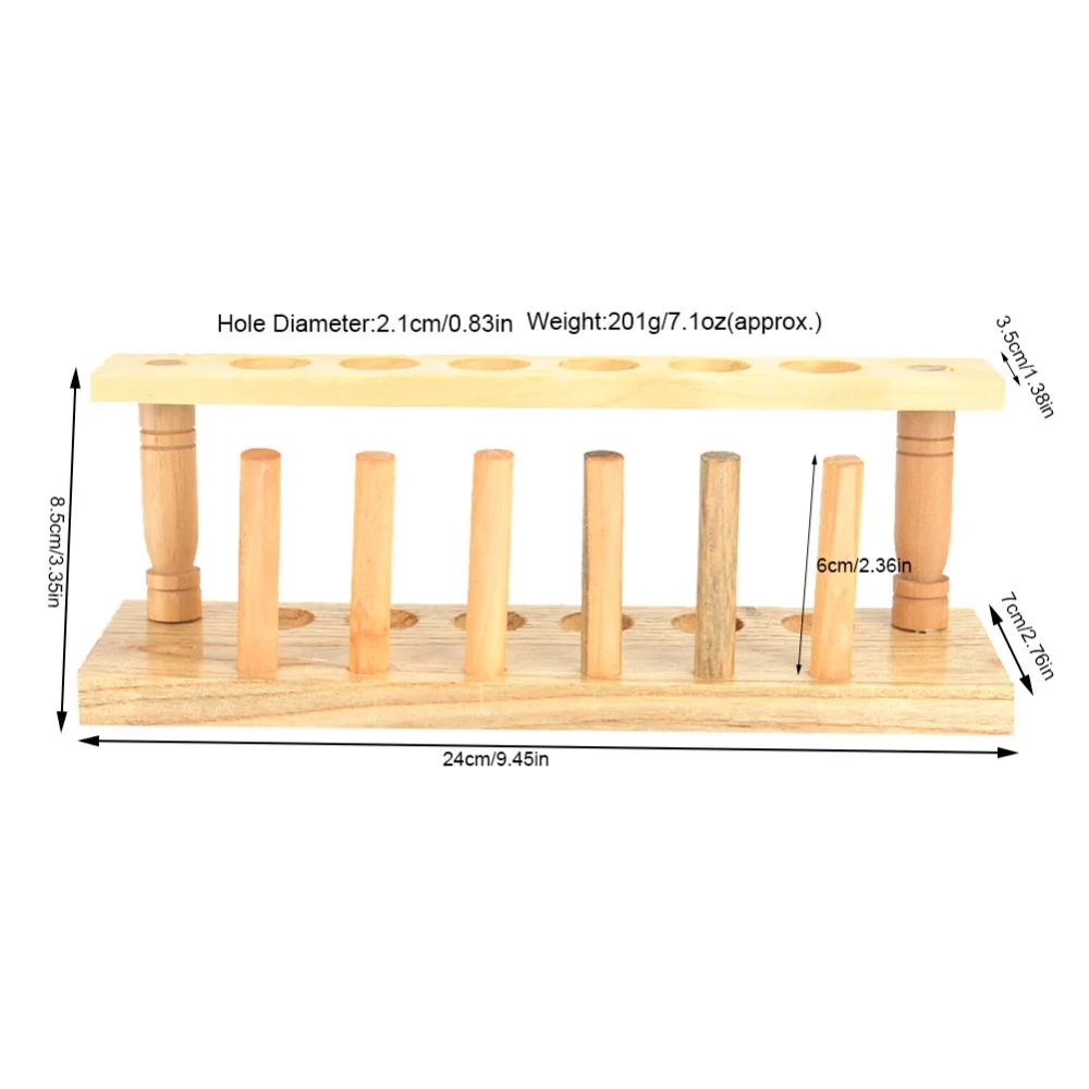6/8/10 Hole Test Tube Rack Alkali Resistance Durable Wooden Test Tube Stand Stable Base Test Tube Stand Chemical Laboratory view 6