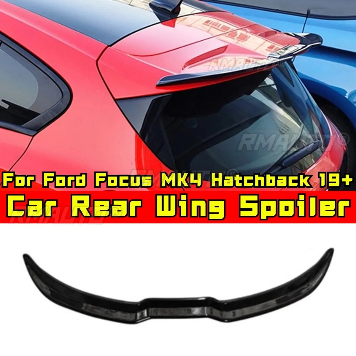 Car Rear Roof Spoiler Wing Modification Part For Ford Focus MK4 Hatchback ST line 2019+ Rear Roof Spoiler Wing Exterior Part